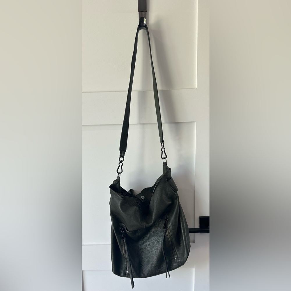 Vince Camaro Leather Mekhi Tote handbag Army Green purse - Picture 16 of 16